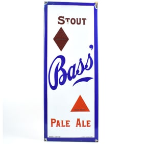 Bass Stout Pale Ale Pre-Prohibition Porcelain Enamel Sign RARE
