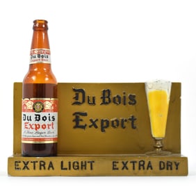Du Bois Export 1950s Chalk Back Bar Statue RARE