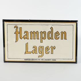 Hampden Lager Debossed Celluloid Over TOC Prismatic Sign TOP EXAMPLE