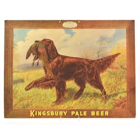 Kingsbury 1940s Cardboard Sign IRISH SETTER ERIN'S BEAU BRUMMEL