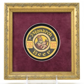 Old Monarch Beer 1930s Coaster GOENNER RARE