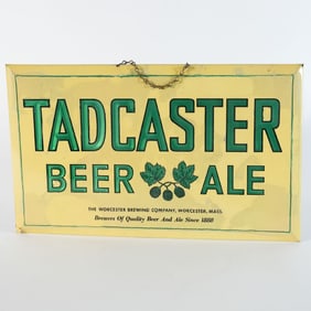 Tadcaster Beer Ale Brewers Quality Since 1888 Celluloid Over TOC Prismatic Sign RARE