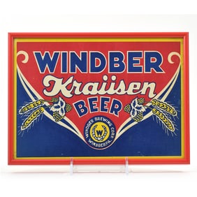 Windber Krausen Beer 1930s Cardboard Sign