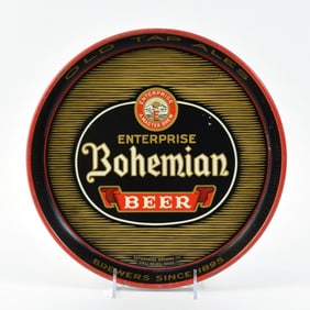 Enterprise Bohemian Beer 1940s Serving Tray OUTSTANDING