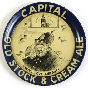 Capital Old Stock and Cream Ale 1930s Canadian Tip Tray