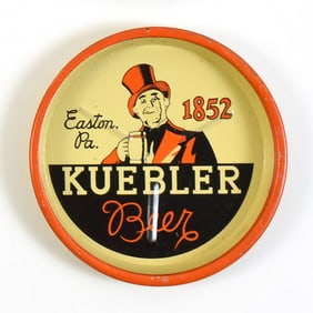 Kuebler Beer 1930s High-Sided Tip Tray CLEAN