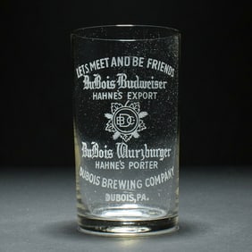 Du Bois Budweiser Wurtzburger Hahnes Export Porter Pre-Pro Etched Glass