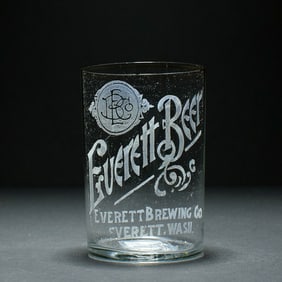 Everett Beer Pre-Prohibition Etched Glass