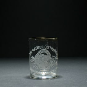 Hayner Distilling Pre-Prohibition Etched Shot Glass