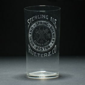 Sterling Ale Pre-Prohibition Etched Glass