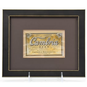 Cambria Beer Pre-Prohibition Bottle Label 13 OUNCE Johnstown PA RARE