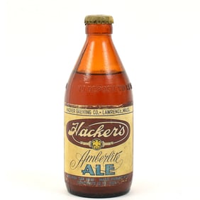 Hackers AMBERLITE Ale 1940s Stubby-Type Bottle and CROWN SCARCE