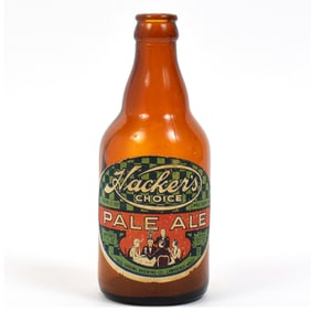 Hackers PALE Ale 1930s Steinie Bottle SHARP