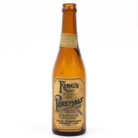 Kings Puremalt Prohibition Era Long Neck Bottle PICK CO. RARE OUTSTANDING
