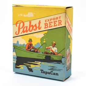 Pabst Export 1930s Empty Cardboard 6-Pack Can Carton Holder KEGLINED