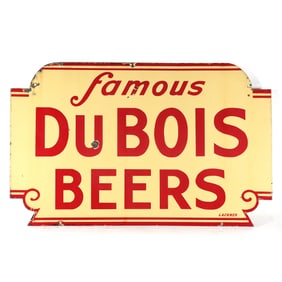 Du Bois Famous Beers Lackner Large Porcelain Diecut Sign