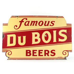 Du Bois Famous Beers Large Diecut Lackner Porcelain Enameled Sign