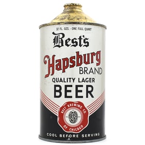Bests Hapsburg Beer Quart Cone Top SILVER 203-2