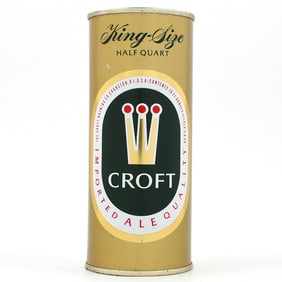 Croft Ale 16 Ounce Bank Lid Flat Top 228-6 MINTY