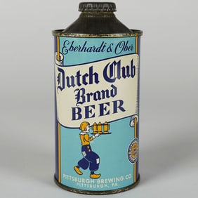 Dutch Club Brand Beer Cone Top 160-4 RAREST EXCEPTIONAL
