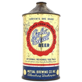 Gold Seal Beer Quart Cone Top MUTUAL 210-10