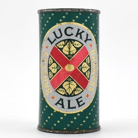 Lucky Bankers Ale 11 Ounce Flat Top ENAMEL GREEN 93-3
