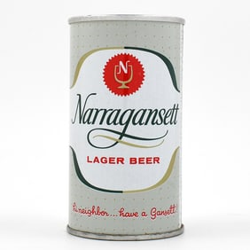 Narragansett Beer Zip Top SPLIT LABEL 95-40