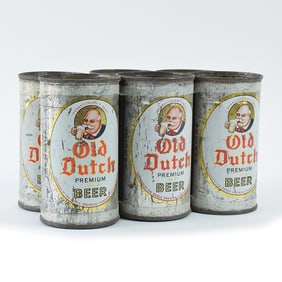 Old Dutch Beer 6-Pack of Indoor Flat Tops EMPTY CANS 106-5