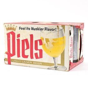 Piels Flat Top 6-Pack Carton STATEN ISLAND ENAMEL 6 EMPTY CANS 115-24