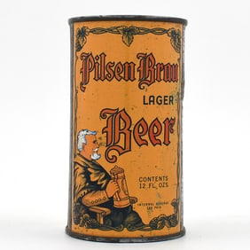 Pilsen Brau Beer Flat Top 115-37 RARELY CLEAN