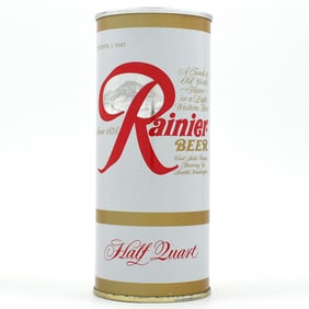Rainier Beer 16 Ounce Zip Top ENAMEL GOLD 162-11 MINTY