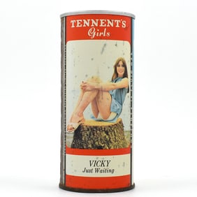 Tennent's Lager Scottish 16 Ounce Pull Tab VICKY JUST WAITING