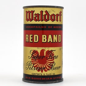 Waldorf Red Band Beer Instructional Flat Top 144-4 OI 859
