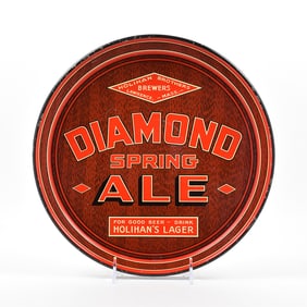 Diamond Spring Ale 1930s Serving Tray HOLIHANS