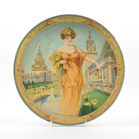 Ruhstaller's Gilt Edge Lager Pre-Pro Tray 1915 WORLDS FAIR