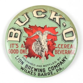 Buck-O Cereal Beverage Prohibition Pocket Mirror BOCK GOAT THE LION
