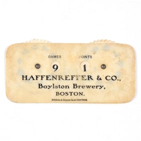 Haffenreffer Pre-Prohibition Celluloid Scorekeeper RARE
