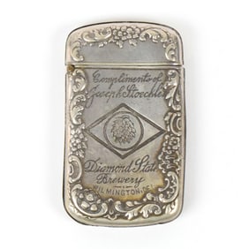 Stoeckle Diamond State Brewery Pre-Prohibition Match Safe