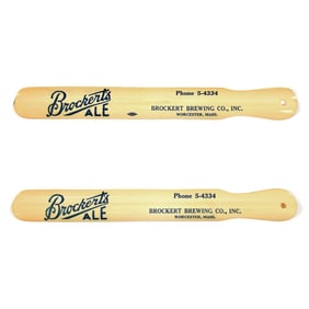 Brockert's Ale 1930s Curved 2-Sided Foam Scraper RARE