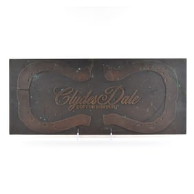 Clyde's Dale Copper Draught Etched Copper Plate-Sign