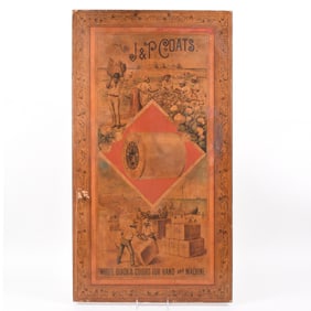 J and P Coats Thread Works Chromolithograph 1886 DOCK FACTORY FIELDS