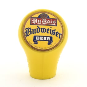 Du Bois Budweiser Beer 1940s Ball Tap Knob YELLOW-BLACK TRUE NAME