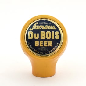 Du Bois Famous Beer 1930s Ball Tap Knob BLUE-YELLOW BASTIAN SCARCE