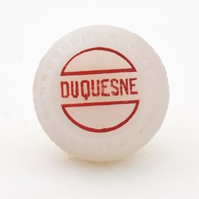 Duquesne 1930s Newman Faucet Style Glass Tap Knob CLOUDY WHITE