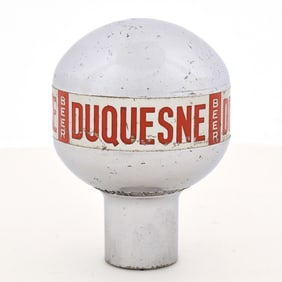 Duquesne Beer 1930s 3-Sided Newman Chrome Ball Tap Knob