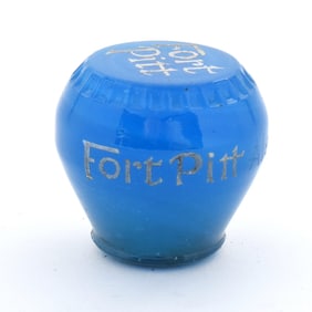 Fort Pitt Ale 1930s Newman Faucet Style Tap Knob CORNFLOWER BLUE SWIRL