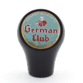 German Club 1940s True Name Tap Knob LOCKPORT