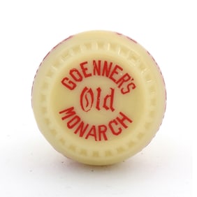 Goenners Old Monarch 1930s Newman Faucet Style Tap Knob LIGHT CREAM SWIRL