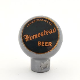 Homestead Beer 1930s Ball Tap Knob SCARCE