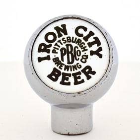 Iron City Beer 1940s Chrome Ball Tap Knob